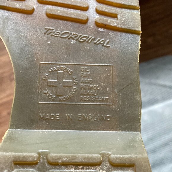 Vintage Dr Martens 1460 Boots - Black Graffiti Made in England (womens 8/mens7) - Picture 7 of 9